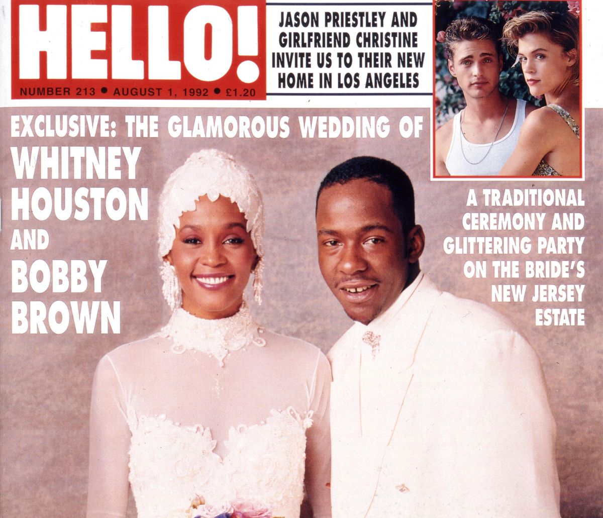 Pohľad späť na skutočnú svadbu Whitney Houston