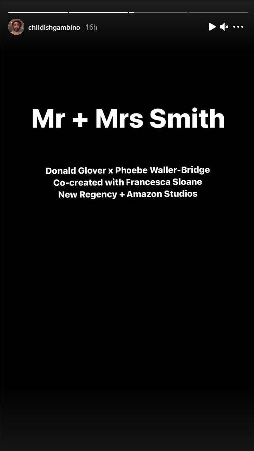 Donalda Glovera un Fībes Waller-Bridge seriālam Smita kungs un kundze ir fani.