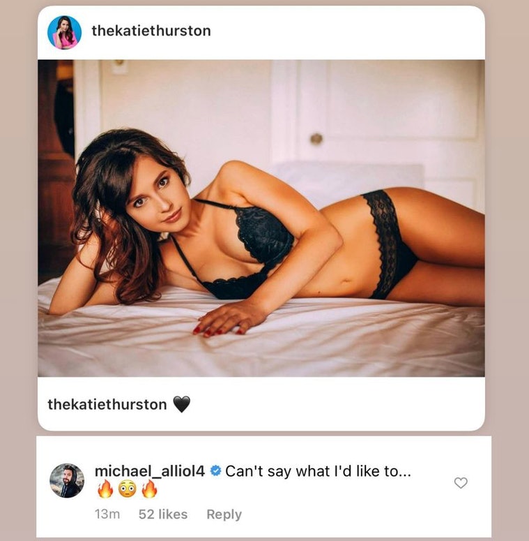 Blake'as Moynesas reaguoja į ištroškusius Michael A. komentarus, kuriuos paliko Katie Instagram
