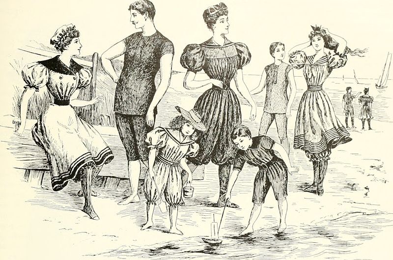 Badebekleidungsfotos für Frauen vom 19. Jahrhundert bis heute