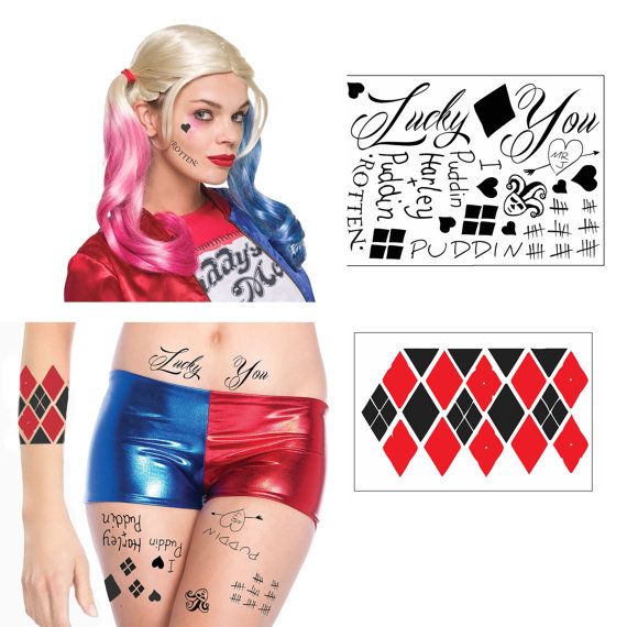 Cómo hacer tatuajes de Harley Quinn para Halloween