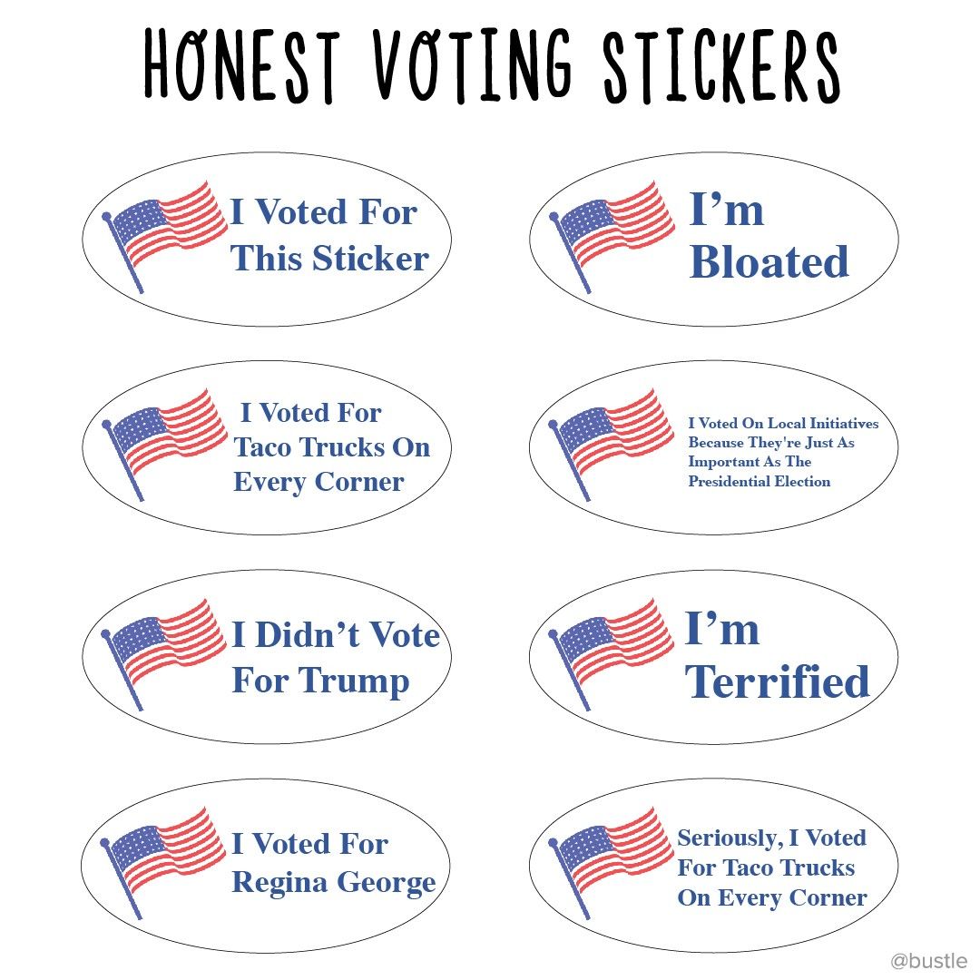 Najčestnejšie memy s nálepkami „Hlasoval som“