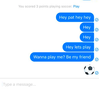 Facebook Messenger ir slepena futbola spēle
