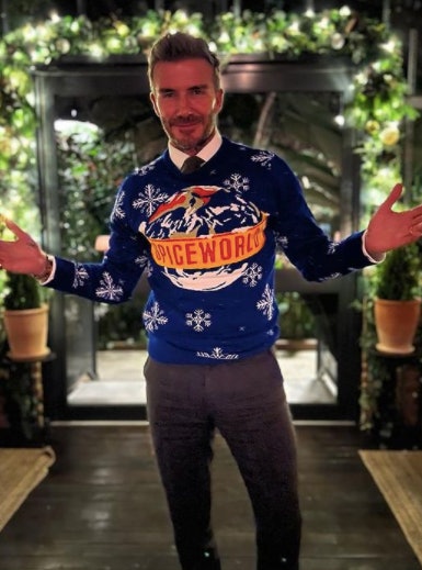 Voit ostaa David Beckhamin Spice World Christmas Jumperin
